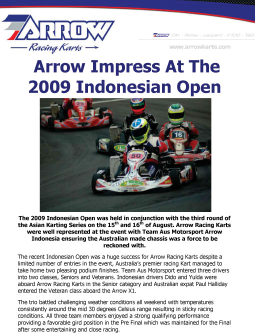 arrow karts indonesia