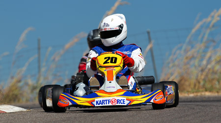 kip foster in his Kart Force kart