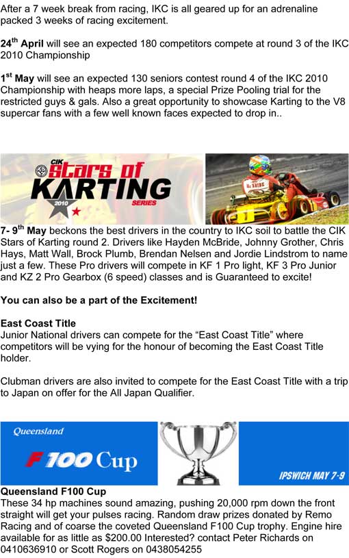 ipswich karting events