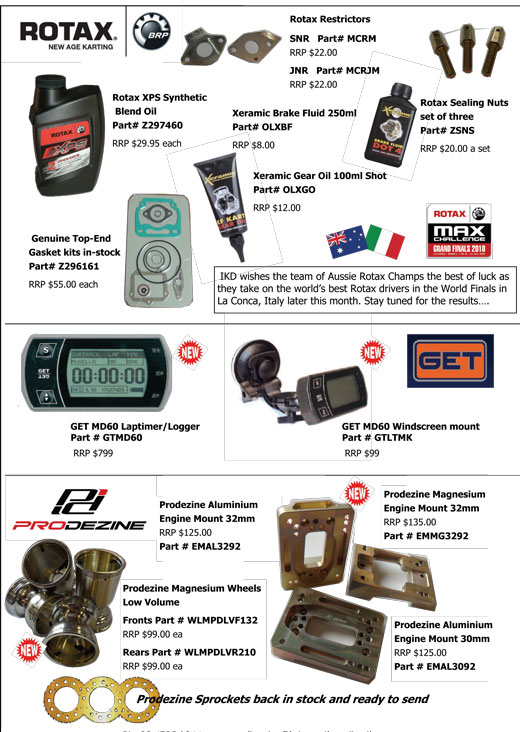 karting products from ikd - november 2010