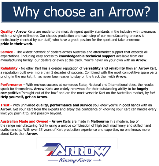 arrow kart and engine promotion
