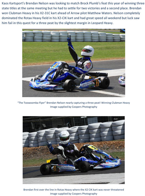 arrow nsw karting championships pr