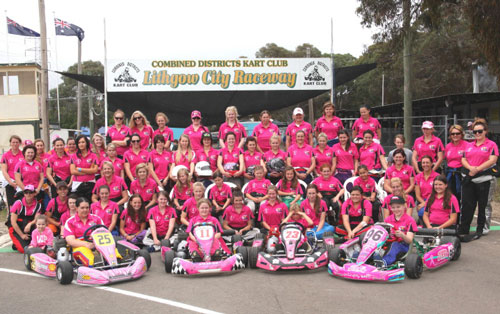 lithgow ladies only kart race meeting for national breast cancer foundation 