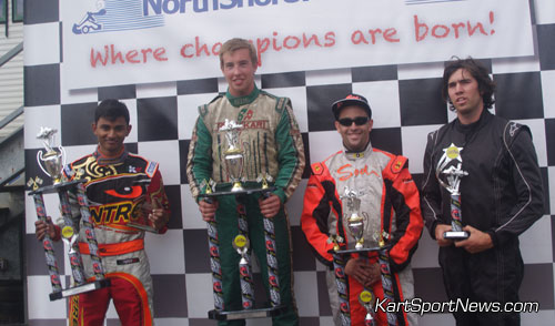 TaG R Light podium - 1 Matthew Mills, 2 Rishikeshan Sabesan, 3 Daniel Learson, 4 Mitch Boulden