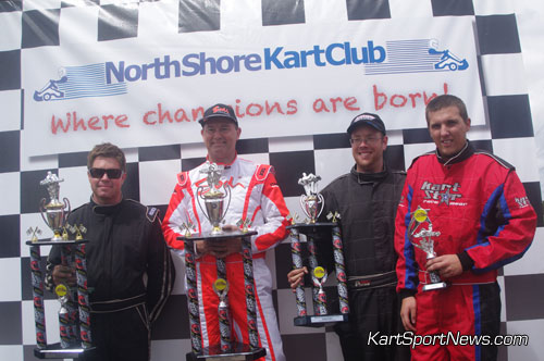 TaG R Heavy podium - 1 Simon Kendrick, 2 Michael Osmond, 3 John Lambden, 4 Derek Lane