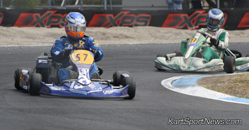 Trent Moore leads Mathew McNeill, Rotax Heavy