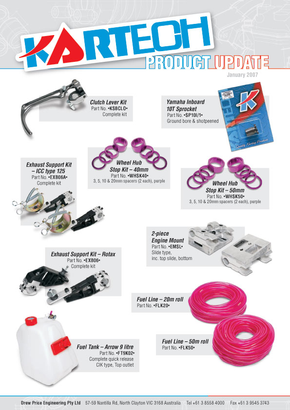 kartech karting products catalogue