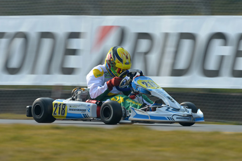 Troy Loeskow in action during qualifying at the CIK-FIA Winter Cup in Italy 