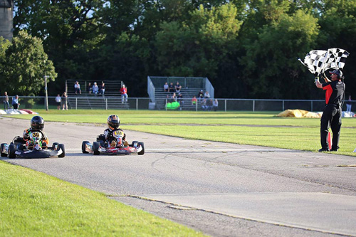 Kyle Thome swept the Saturday round of racing in Komet Cadet 