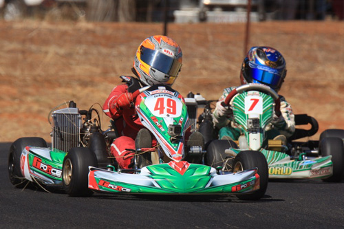 •	Luke Pink took his first pole position and heat race wins in Mini Max