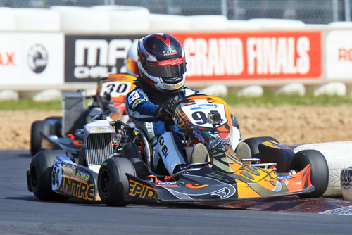 Reece Cohen secured pole position and the win in heat one in Junior Max Trophy
