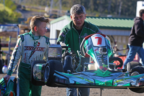Jaiden Pope will be racing on the back of two round wins as he sits second in the Victorian State title race in Mini Max
