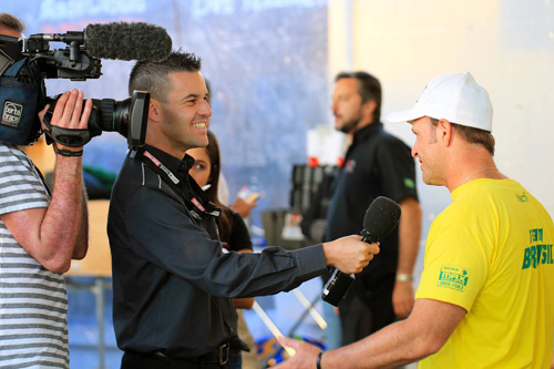 Salvestrin interviewing Rubens Barrichello recently