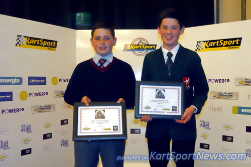 Bruce McLaren KartSport award winners were Ryan Wood and Kaleb Ngatoa
