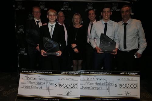 Tom Turner and Luke Grasso were presented with the Dunlop Determination Awards