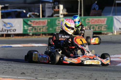 Jason Pringle in action during the recent Australian Kart Championship round in Ipswich