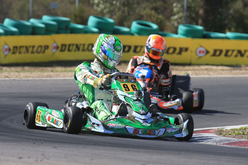 David Sera leads the KZ2 standings entering the final round in Melbourne next weekend