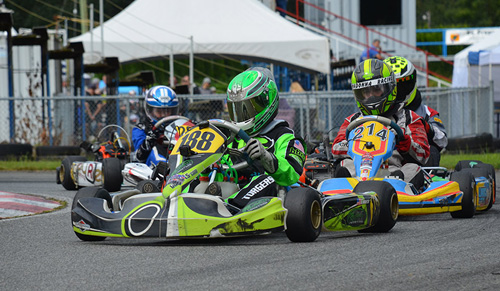 Austin Torgerson won both main events in the Briggs 206 Junior category can-am challenge