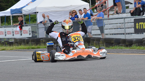 Coltin McCaughan extended his win streak to four in Rotax Senior 