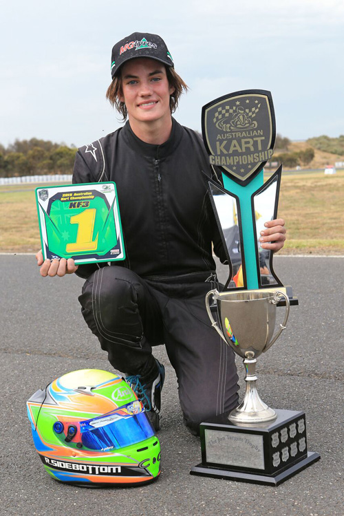 Reece after victory in last years Australian Kart Championship