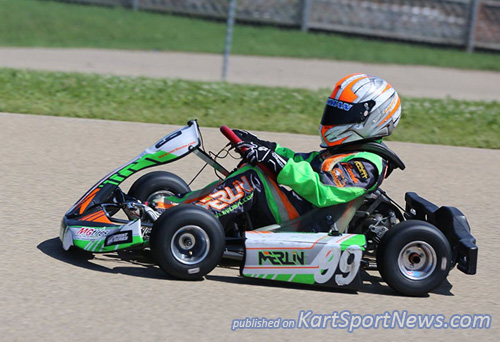 Cameron Brinkman won the Saturday main event in Kid Kart