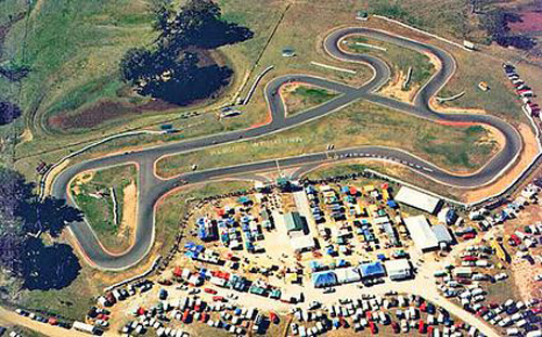 The Albury-Wodonga kart track from the air 