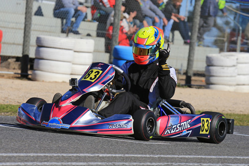 Queensland’s Joshua Davey drove away to a comfortable win in Rotax 125 Heavy, his first round victory in the Pro Tour