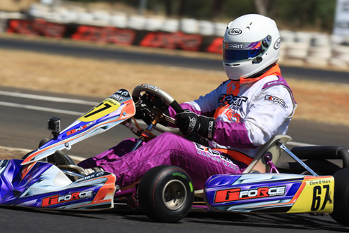 Clem O’Mara was a regular front runner in Rotax Heavy in 2015 and continues in the category this year