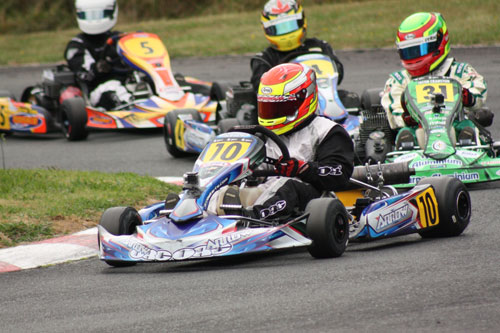 Local driver Trey Nairn (#10) and Manawatu driver Jacob Cranston (#31) will meet in both the Formula Junior and Junior Yamaha classes at the 46th annual Blossom Sprint Kart meeting this weekend.