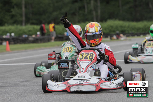 Jake Craig battled back from a wreck Saturday to score the win in Rotax Senior on Sunday