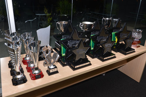 A look at the silverware presented throughout the evening that was produced by Metropolitan Trophies