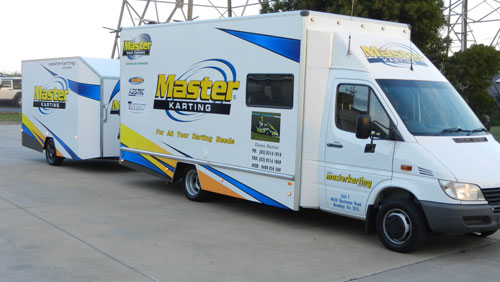master karting van and trailer