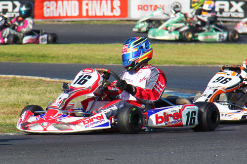 Bryce Fullwood took pole position and a heat win on debut in Junior Max