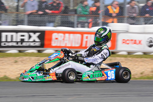 David Sera on his way to victory in Rotax Light 