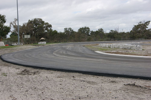 new asphalt at wanneroo kart track