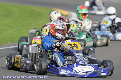 Formula Junior class winner Dylan Drysdale (#30) from Palmerston North leading one of his heats