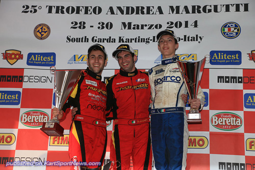 Trophy winners in KZ2 - Zanchetta, Camplese, Corberi