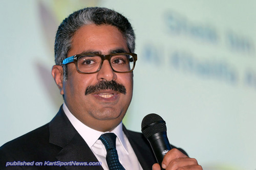 Shaikh Abdulla bin Isa Al Khalifa at the 2013 CIK-FIA Awards earlier this month