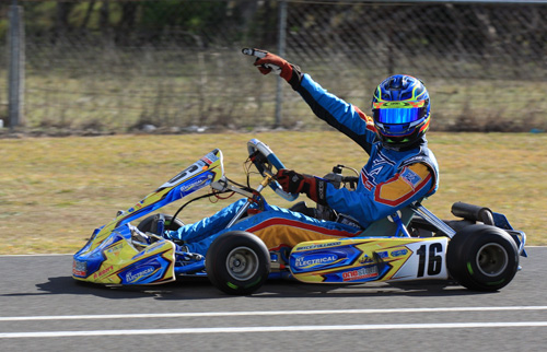 Darwin’s Bryce Fullwood took the win in the pre-final and final in Junior Max