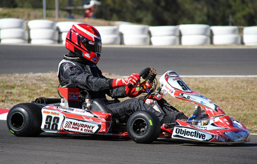 Birel Kartsport Australia’s Hunter McElrea is one of many Queensland drivers that are in contention for the Junior Max title on home soil 