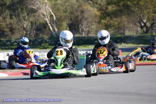 Top three in R125 Heavy - Alfonso Carbone ahead of Jon Latham and Michael Clark