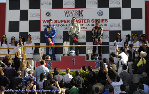 KZ podium at La Conca (L to R) Thonon, Ardigò, Forè