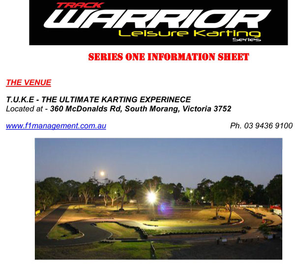 track warrior karting series