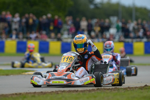 Thomas Laurent (FRA), 1st in the CIK-FIA International KZ2 Super Cup leman karting