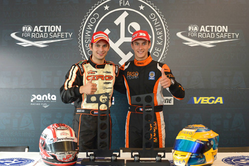 Jorrit Pex (NLD) & Thomas Laurent (FRA), 2015 CIK-FIA World KZ Champion & Winner of the 2015 CIK-FIA International KZ2 Super Cup