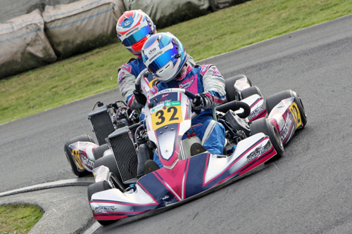 Andy Schofield (#32) won 125cc Rotax Max Light at the Winter Cup 