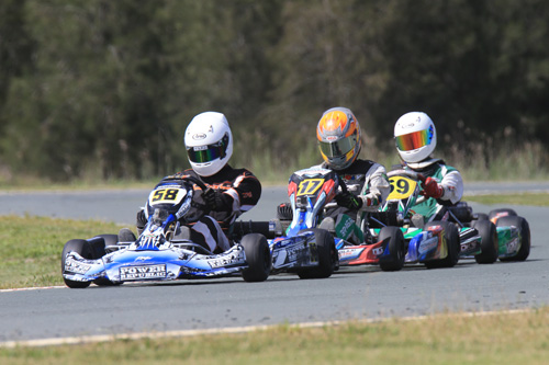 James Litzow (front) on his way to victory in KA1 for CRG
