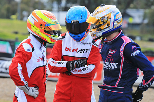 Brad Jenner, Nicholas Andrews and Daniel Rochford are three drivers who will be looking to lock in a trip to the Rotax Max Challenge Grand Finals this weekend 