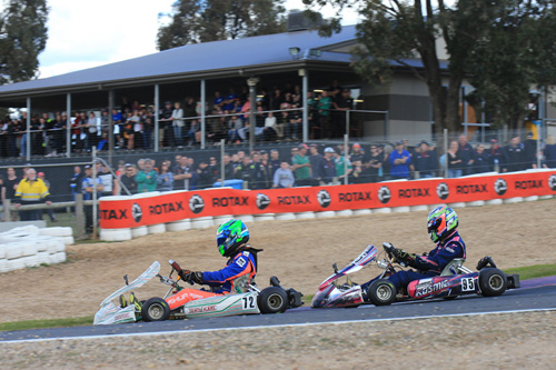 The battle for the minor placings in Junior Max provided great entertainment for the crowd at the fence. In the end it was Joshua Fife and Aaron Cameron who were able to make the steps on the Podium