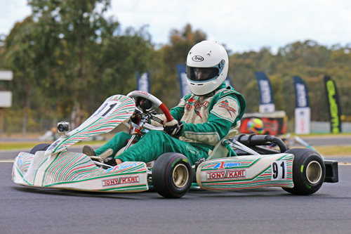 Thomas Hughes dominated the large Junior Max field, taking the win in every race at Puckapunyal